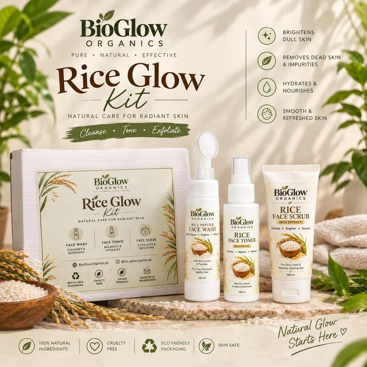 BioGlow organics Rice glow kit
